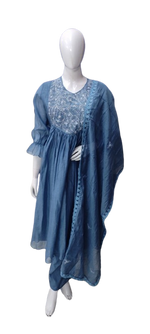 Pretty mul chanderi embroidery suit set