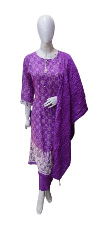 Pretty cotton shifli full suit set