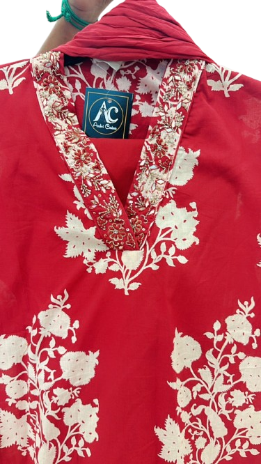 Gorgeous cotton V neck ful sui