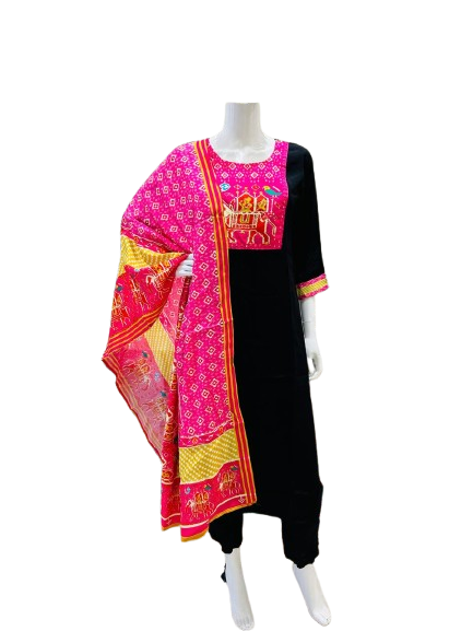 Pure muslin silk suit set