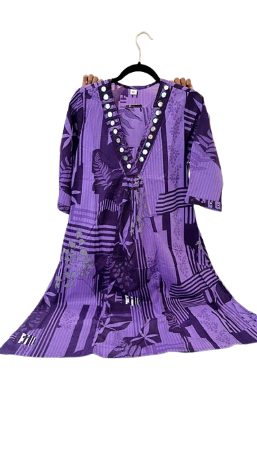 Pure cotton foil mirror co ord set