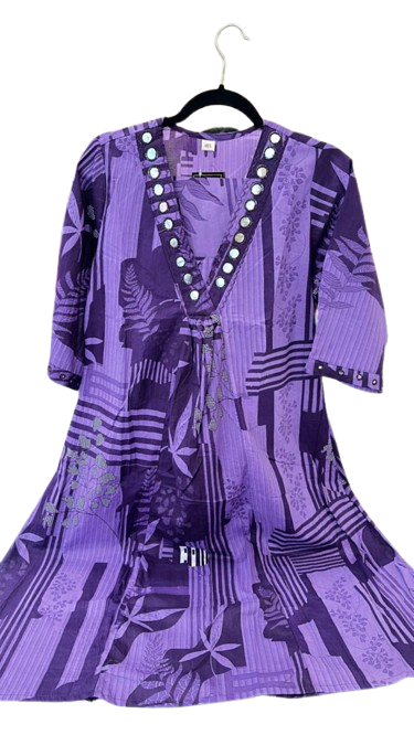 Pure cotton foil mirror co ord set