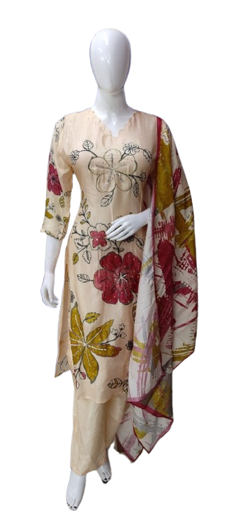 Pretty front and back digital printed suit set