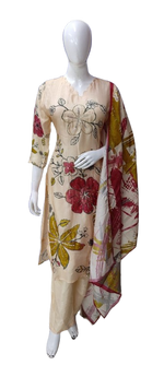 Pretty front and back digital printed suit set