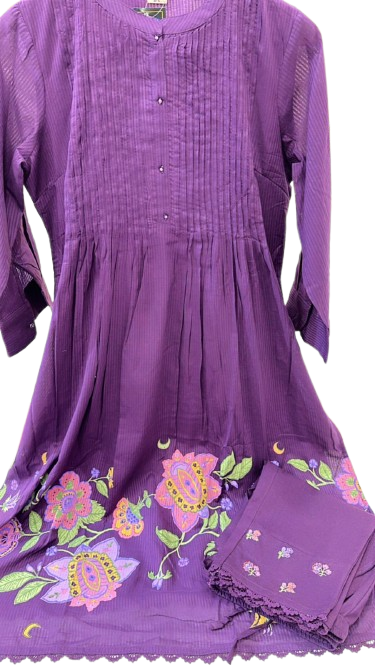 Premium cotton kurta pant in purple