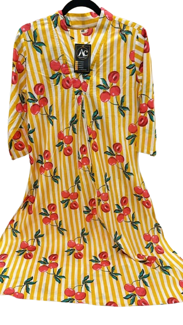 Pure cotton quirky V neck co ord set