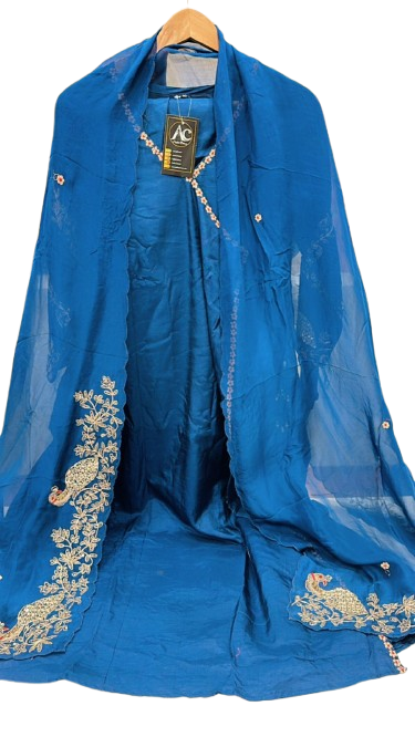 Wow Mul chanderi Zari detailing suit set