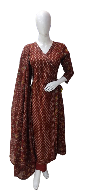 Premium angrakha cotton flap suit set
