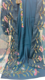 Pretty Muslin front n back embroidered suit set