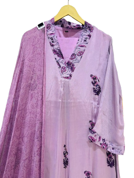 Pure chinon lining suit set