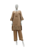 Pretty Mul chanderi embroidery co ord set