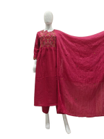 Cotton crosstitch and Kashmiri embroidered suit set