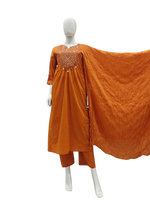 Premium cotton foil mirror and embroidery suit