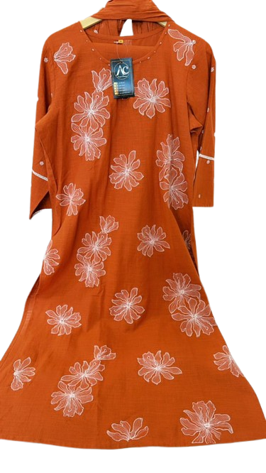 Must buy embroidered cotton suit set