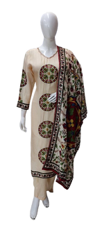 Gorgeous kalamkari dola silk suit set