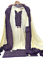 Gorgeous heavy rayon with zardosi work full suit