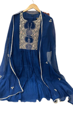 Pretty Mul chanderi embroidered lining suit