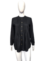 Heavy rayon short top in black