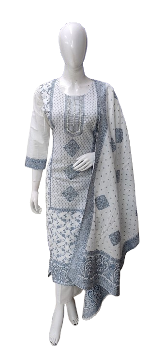 Pure jamdani lining suit set