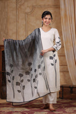 New V neck premium lining cotton full suit set