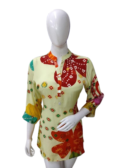 Pure crepe short top