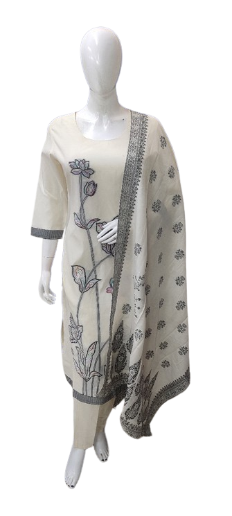 Pure Jamdani full suit set