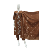 Hand embroidery ful suit set paired with Mul cotton dupatta