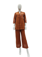 Pure cotton embroidered Co ord set