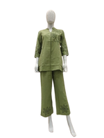 Pure cotton embroidered Co ord set