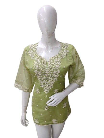 Pretty orgenza chikankari short top