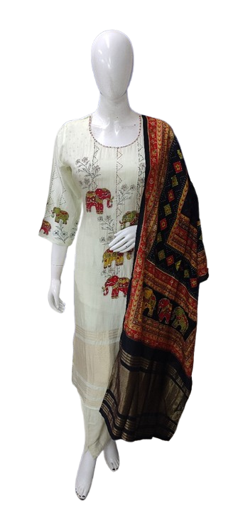 Russian silk gorgeous suit set