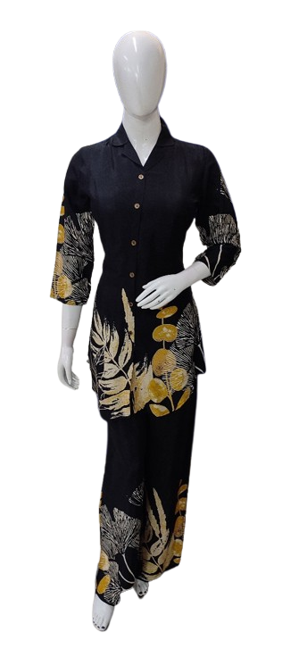 Pure crepe digital printed co ord