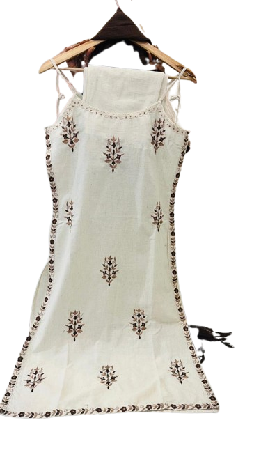 Noodle adjustable strap fully embroidery suit set