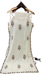 Noodle adjustable strap fully embroidery suit set