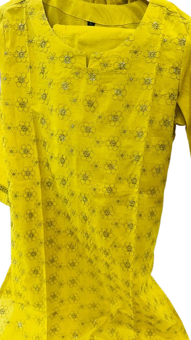 Pure cotton fully embroidery suit set