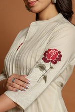 Pretty cotton embroidered kurta pant