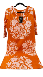 Smart V neck cotton kurta