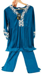 Heavy rayon embroidered co ord