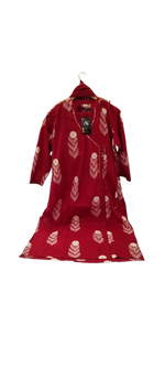 Pure cotton angraka suit set in red