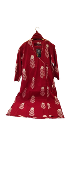 Pure cotton angraka suit set in red