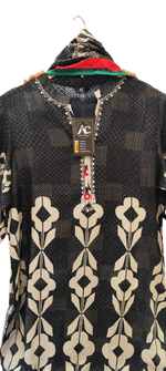 Russian silk digital printed suit set