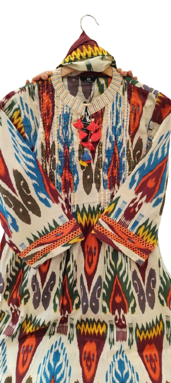 Wow cotton Ikkat suit set