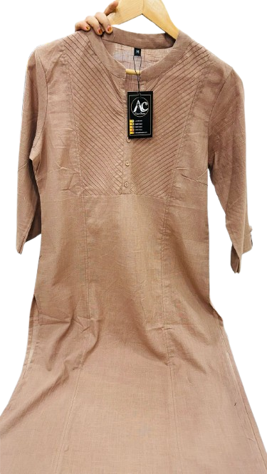 Smart biscuit colour cotton kurta