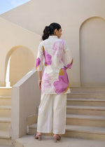 Smart cotton digital printed co ord set in purple