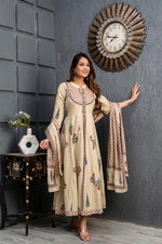 Wow cotton gown paired with dupatta