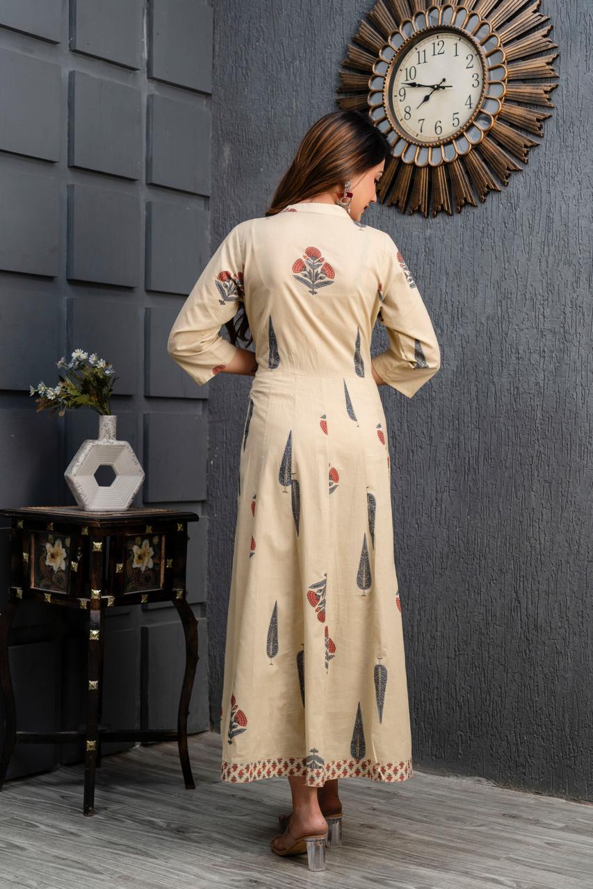 Wow cotton gown paired with dupatta