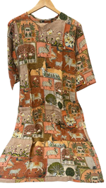 Cotton silk pichwai katha stitch kurta pant