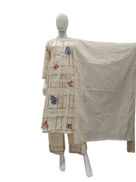 Premium linen cotton embroidered suit set