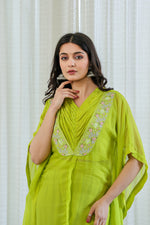 Summer perfect pretty pretty orgenza kaftan set in green