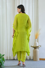 Summer perfect pretty pretty orgenza kaftan set in green